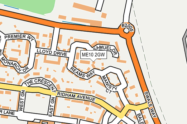 ME10 2GW map - OS OpenMap – Local (Ordnance Survey)
