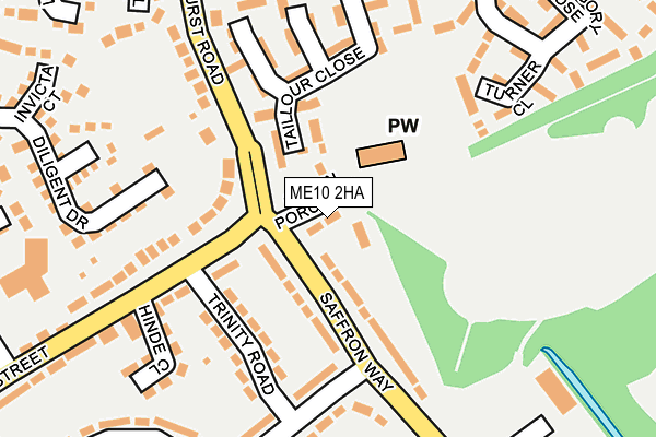 ME10 2HA map - OS OpenMap – Local (Ordnance Survey)