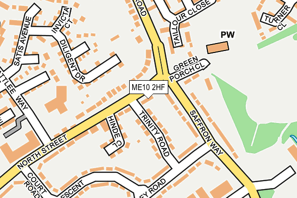 ME10 2HF map - OS OpenMap – Local (Ordnance Survey)