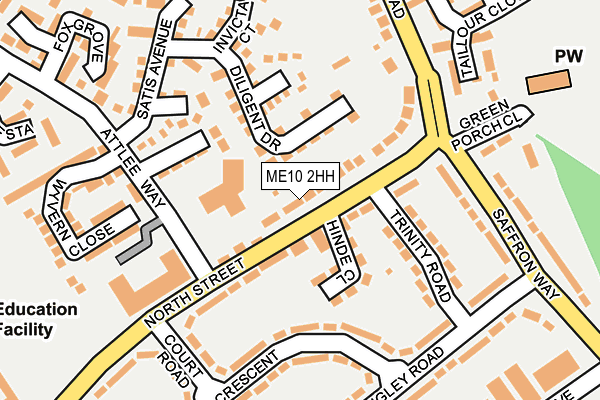 ME10 2HH map - OS OpenMap – Local (Ordnance Survey)