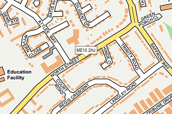 ME10 2HJ map - OS OpenMap – Local (Ordnance Survey)