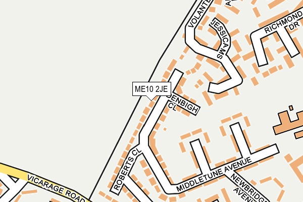 ME10 2JE map - OS OpenMap – Local (Ordnance Survey)