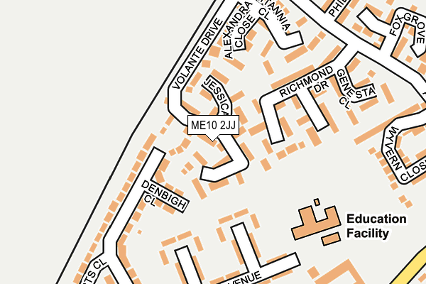 ME10 2JJ map - OS OpenMap – Local (Ordnance Survey)