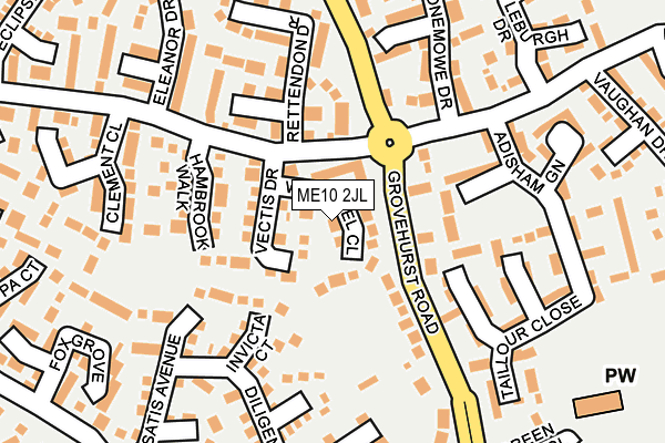 ME10 2JL map - OS OpenMap – Local (Ordnance Survey)