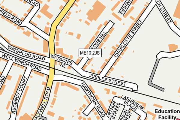 ME10 2JS map - OS OpenMap – Local (Ordnance Survey)