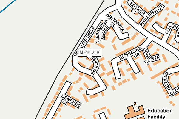 ME10 2LB map - OS OpenMap – Local (Ordnance Survey)
