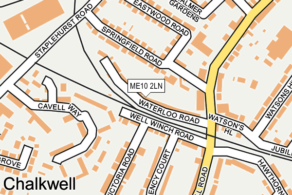ME10 2LN map - OS OpenMap – Local (Ordnance Survey)