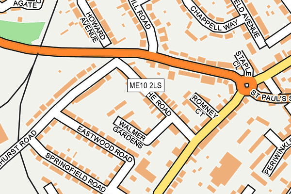 ME10 2LS map - OS OpenMap – Local (Ordnance Survey)
