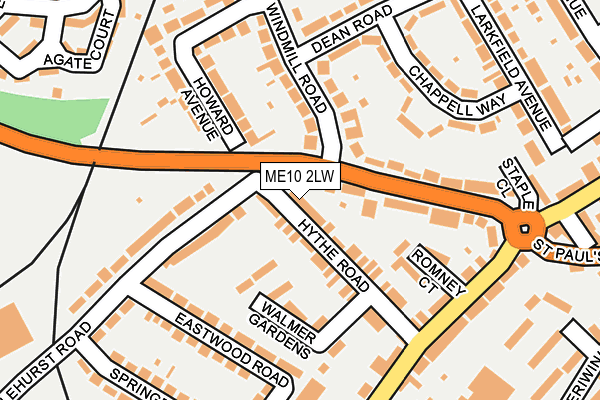ME10 2LW map - OS OpenMap – Local (Ordnance Survey)