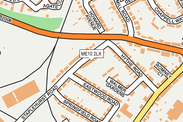 ME10 2LX map - OS OpenMap – Local (Ordnance Survey)