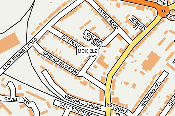 ME10 2LZ map - OS OpenMap – Local (Ordnance Survey)