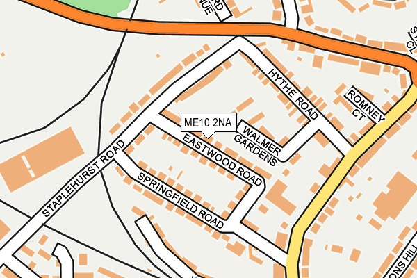 ME10 2NA map - OS OpenMap – Local (Ordnance Survey)