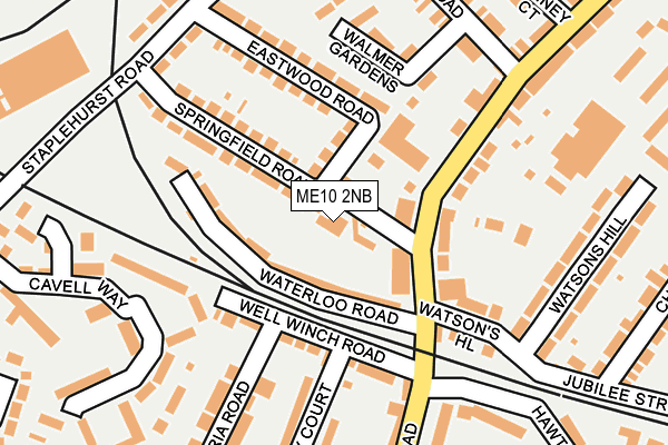 ME10 2NB map - OS OpenMap – Local (Ordnance Survey)