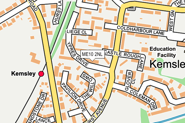 ME10 2NL map - OS OpenMap – Local (Ordnance Survey)