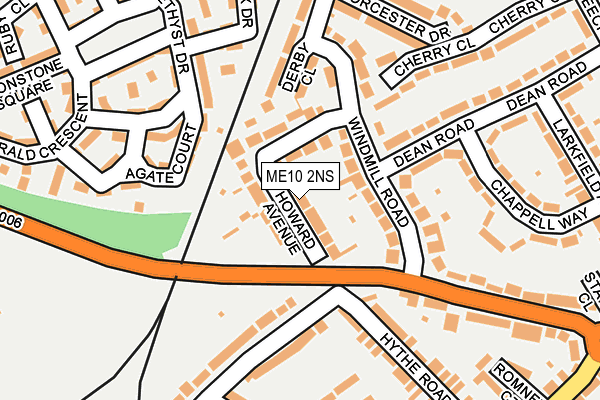 ME10 2NS map - OS OpenMap – Local (Ordnance Survey)