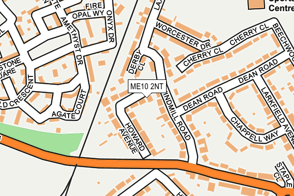 ME10 2NT map - OS OpenMap – Local (Ordnance Survey)