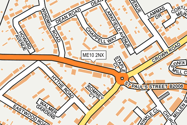 ME10 2NX map - OS OpenMap – Local (Ordnance Survey)