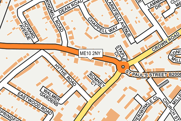 ME10 2NY map - OS OpenMap – Local (Ordnance Survey)