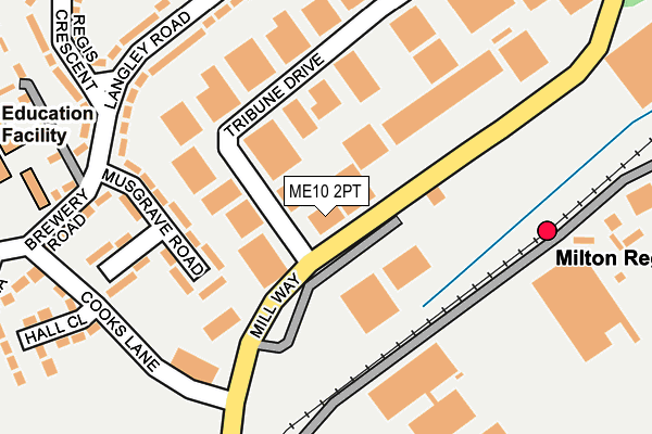 ME10 2PT map - OS OpenMap – Local (Ordnance Survey)