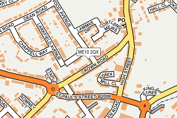 ME10 2QX map - OS OpenMap – Local (Ordnance Survey)