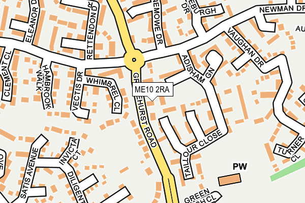 ME10 2RA map - OS OpenMap – Local (Ordnance Survey)