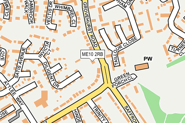 ME10 2RB map - OS OpenMap – Local (Ordnance Survey)