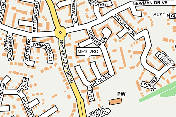 ME10 2RQ map - OS OpenMap – Local (Ordnance Survey)