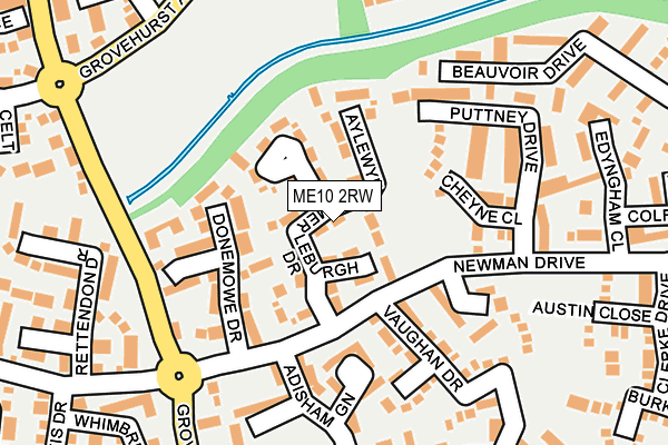 ME10 2RW map - OS OpenMap – Local (Ordnance Survey)