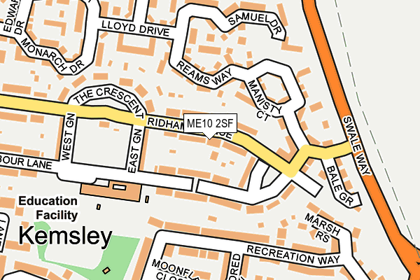 ME10 2SF map - OS OpenMap – Local (Ordnance Survey)