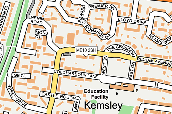 ME10 2SH map - OS OpenMap – Local (Ordnance Survey)
