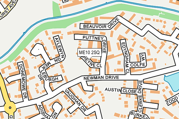 ME10 2SQ map - OS OpenMap – Local (Ordnance Survey)