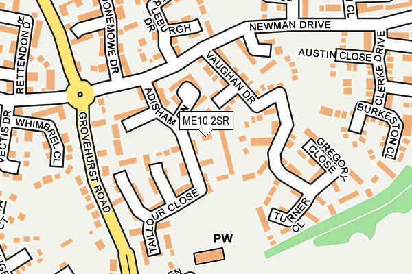 ME10 2SR map - OS OpenMap – Local (Ordnance Survey)