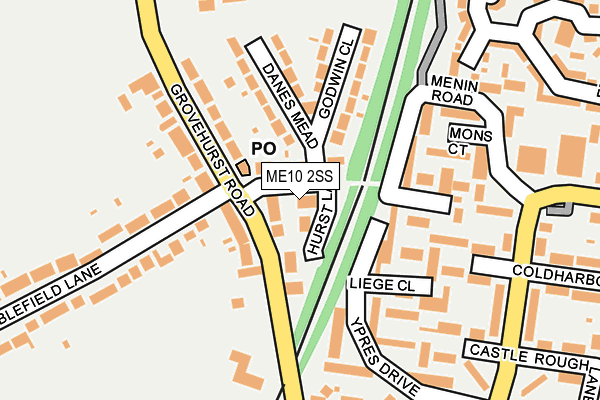 ME10 2SS map - OS OpenMap – Local (Ordnance Survey)