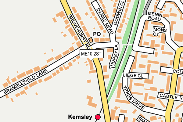 ME10 2ST map - OS OpenMap – Local (Ordnance Survey)