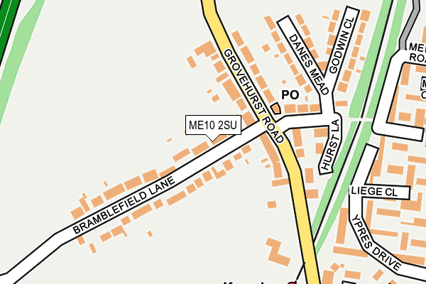 ME10 2SU map - OS OpenMap – Local (Ordnance Survey)