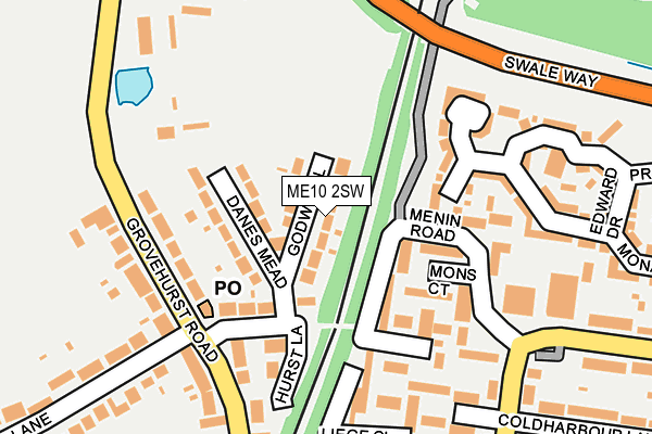 ME10 2SW map - OS OpenMap – Local (Ordnance Survey)