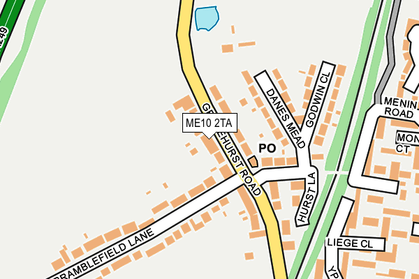 ME10 2TA map - OS OpenMap – Local (Ordnance Survey)