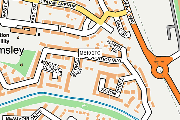 ME10 2TG map - OS OpenMap – Local (Ordnance Survey)