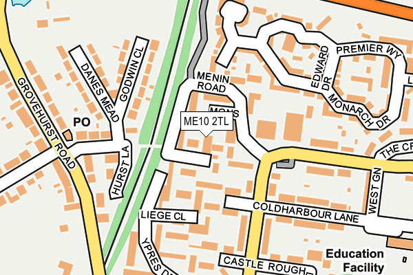 ME10 2TL map - OS OpenMap – Local (Ordnance Survey)