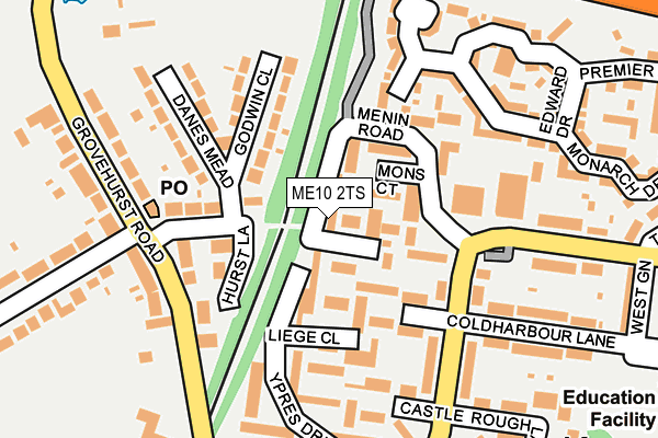 ME10 2TS map - OS OpenMap – Local (Ordnance Survey)