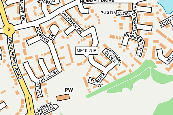 ME10 2UB map - OS OpenMap – Local (Ordnance Survey)
