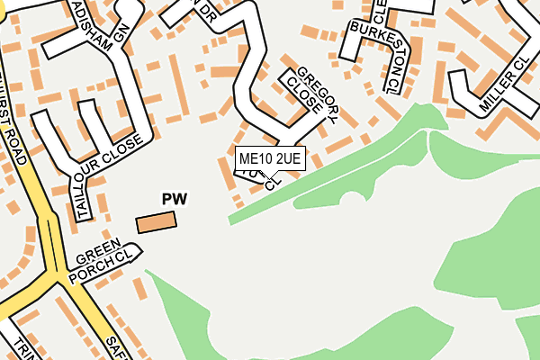 ME10 2UE map - OS OpenMap – Local (Ordnance Survey)