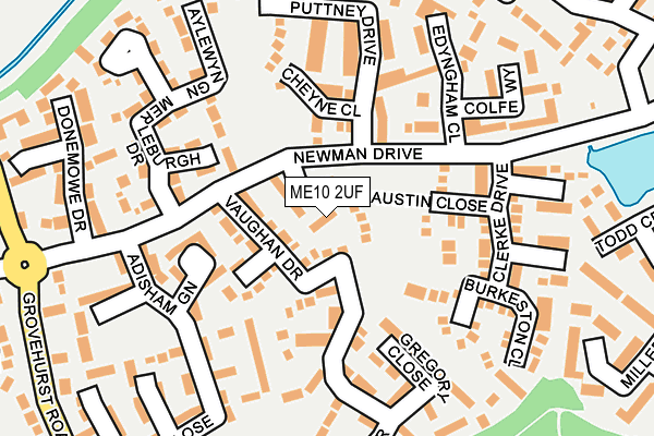 ME10 2UF map - OS OpenMap – Local (Ordnance Survey)