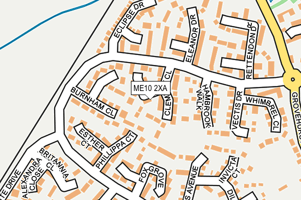 ME10 2XA map - OS OpenMap – Local (Ordnance Survey)