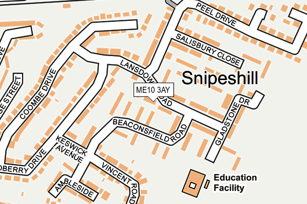 ME10 3AY map - OS OpenMap – Local (Ordnance Survey)