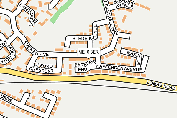 ME10 3ER map - OS OpenMap – Local (Ordnance Survey)