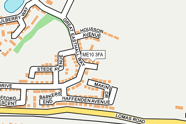 ME10 3FA map - OS OpenMap – Local (Ordnance Survey)