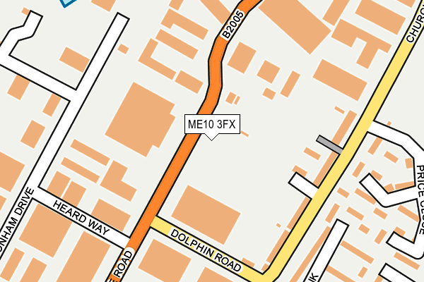 ME10 3FX map - OS OpenMap – Local (Ordnance Survey)