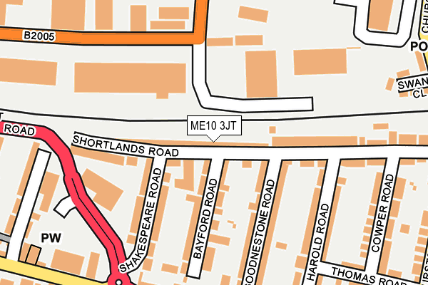 ME10 3JT map - OS OpenMap – Local (Ordnance Survey)