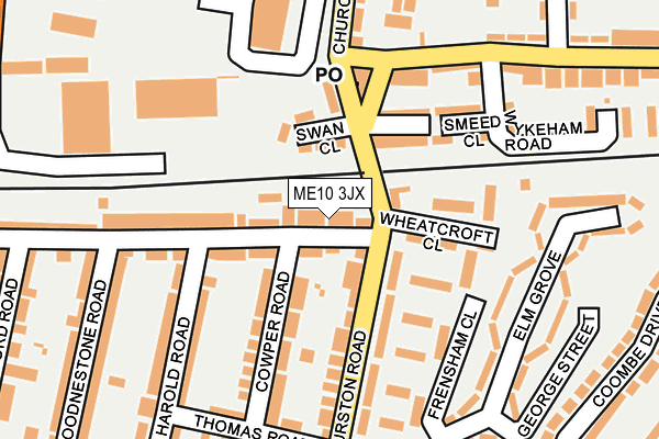 ME10 3JX map - OS OpenMap – Local (Ordnance Survey)